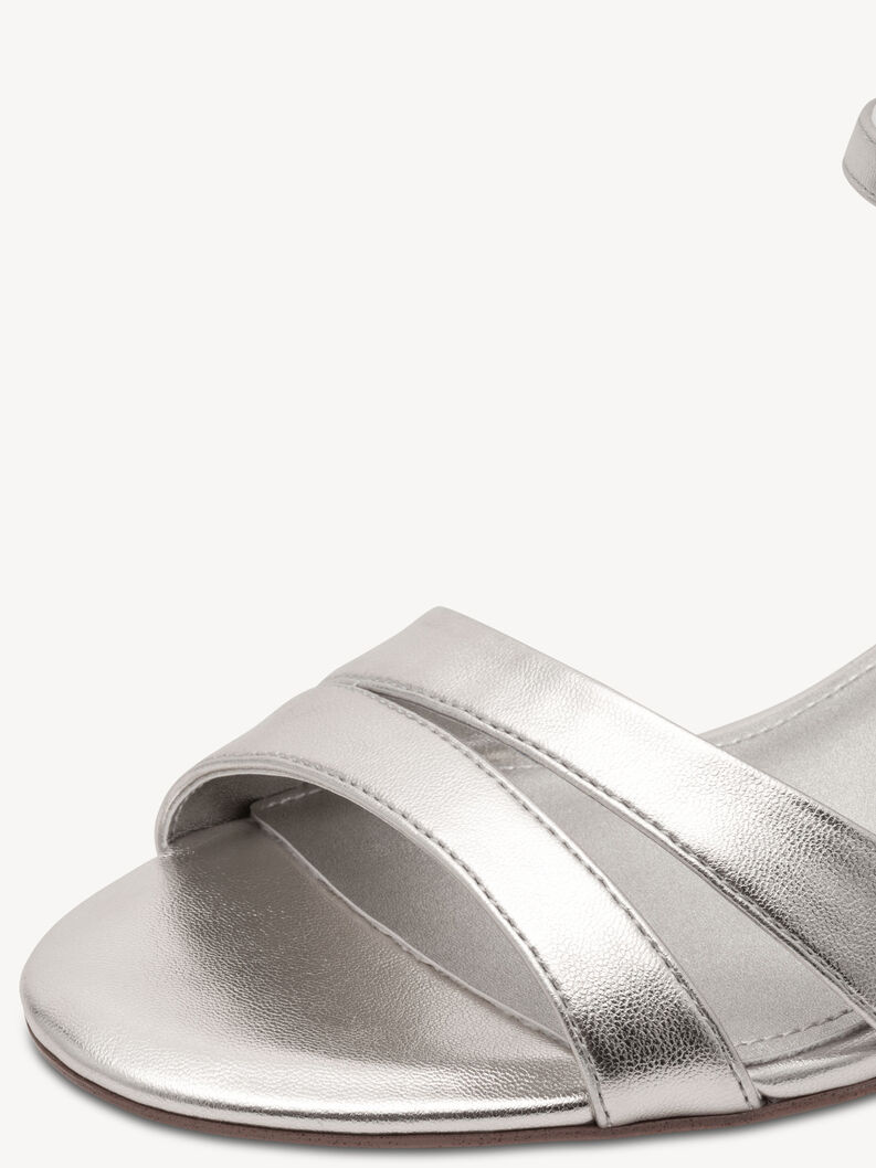 Heeled sandal, PLATINUM, hi-res