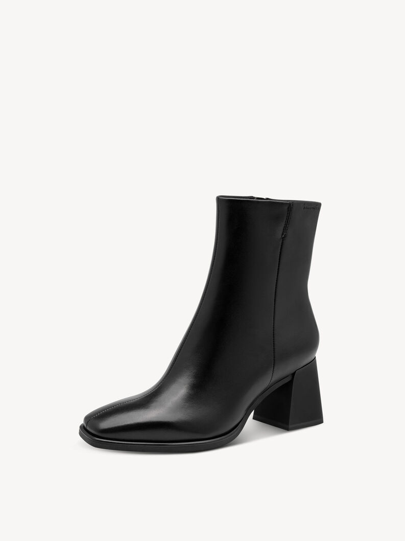 Leather Bootie - black, BLACK LEATHER, hi-res