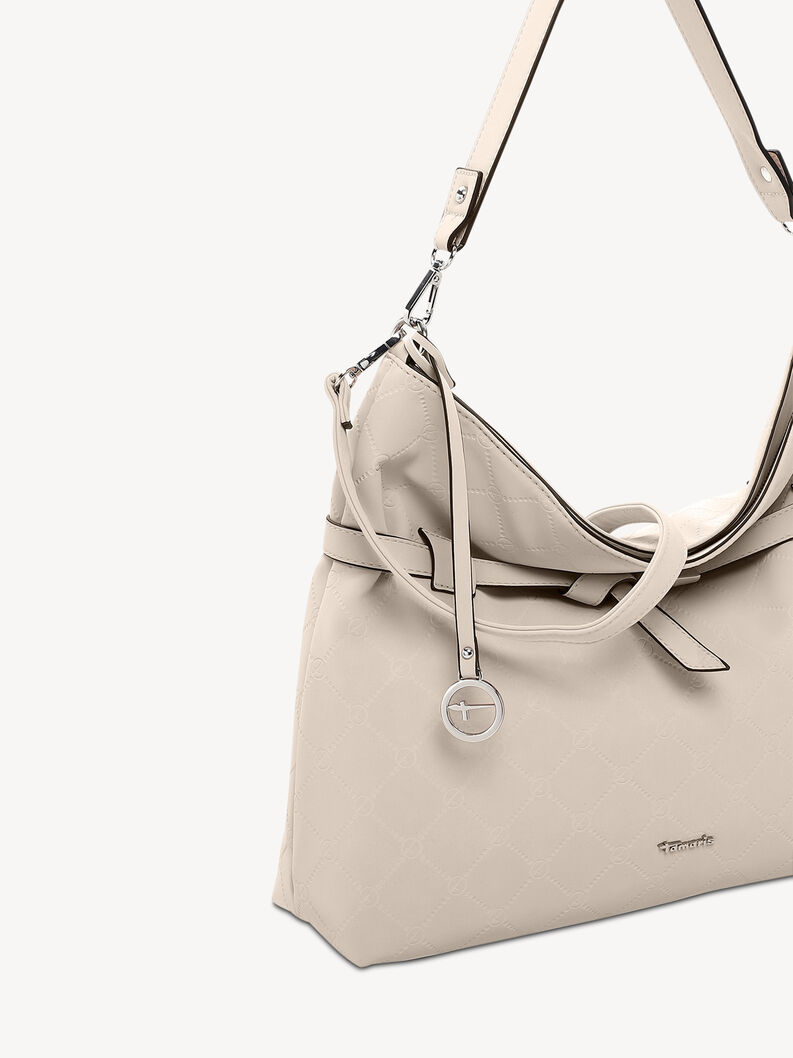 Beige Tamaris Tasche aus Kunstleder mit Logo und abnehmbarem Detail