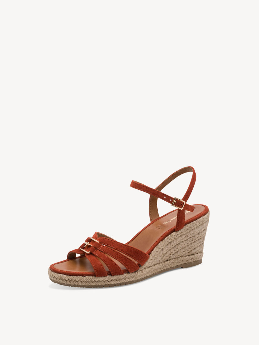 Leren Sandaaltje - oranje, TERRACOTTA, hi-res