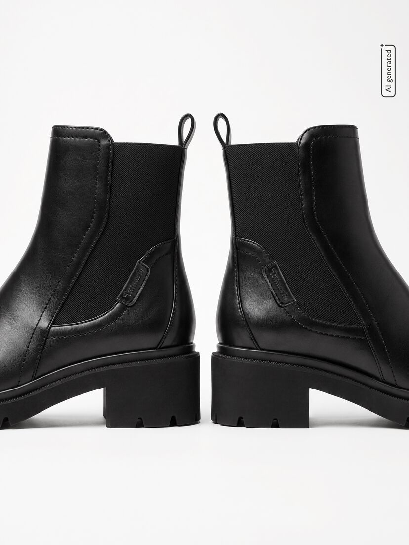 Chelseaboot - zwart, BLACK, hi-res