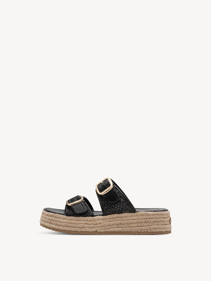 Slipper - zwart, BLACK, hi-res