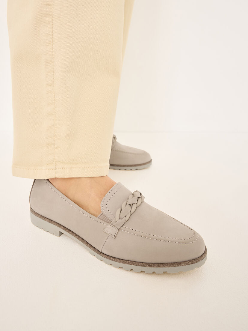 Leren Instappers - beige, TAUPE, hi-res