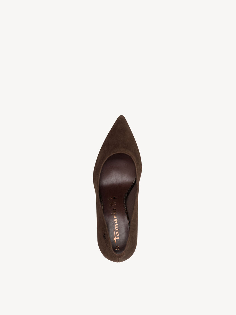 Leren Pumps - bruin, MOCCA COMB, hi-res