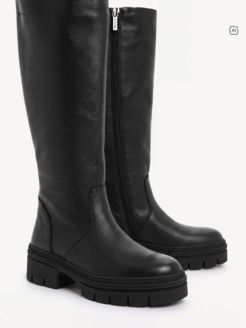 Lederstiefel - schwarz, BLACK LEATHER, hi-res