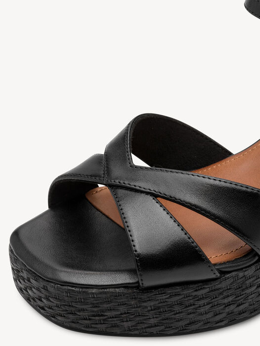 Sandaaltje, BLACK LEATHER, hi-res