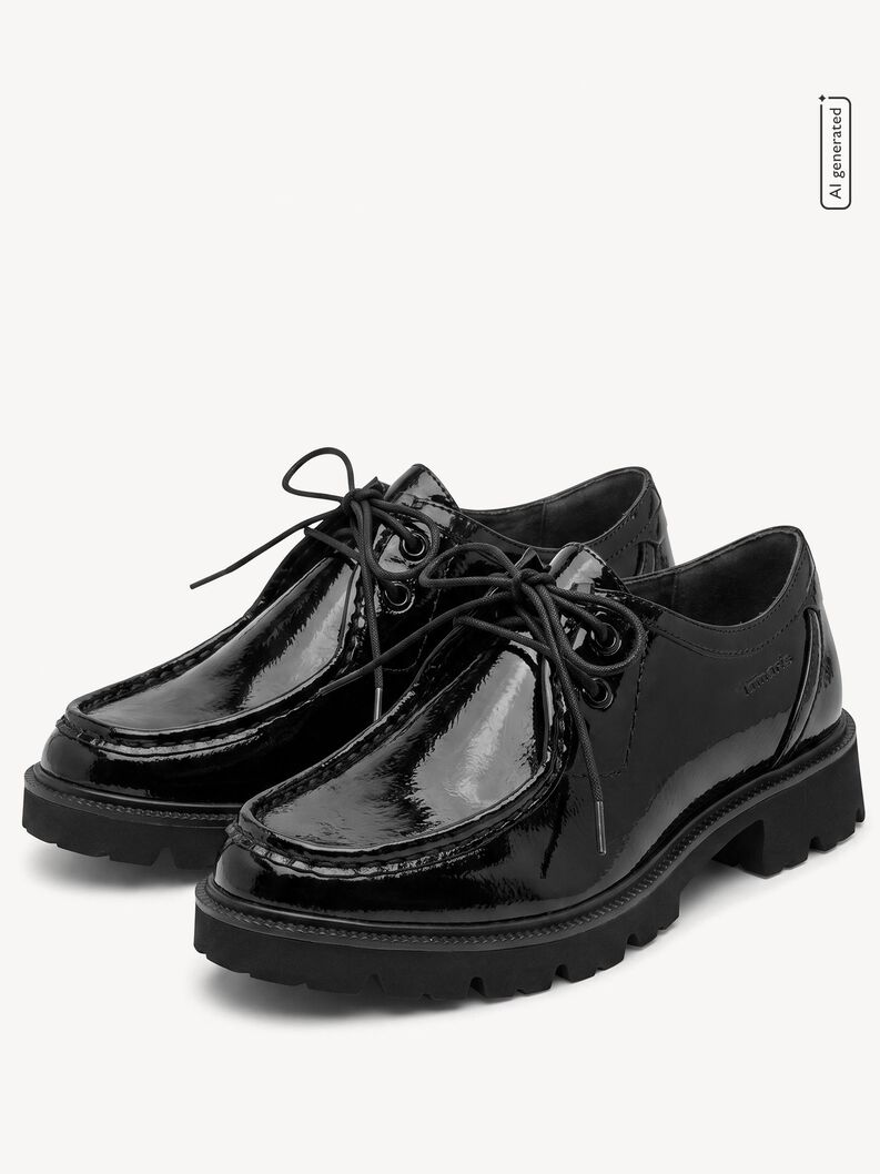 Low shoes - black, BLACK PATENT, hi-res