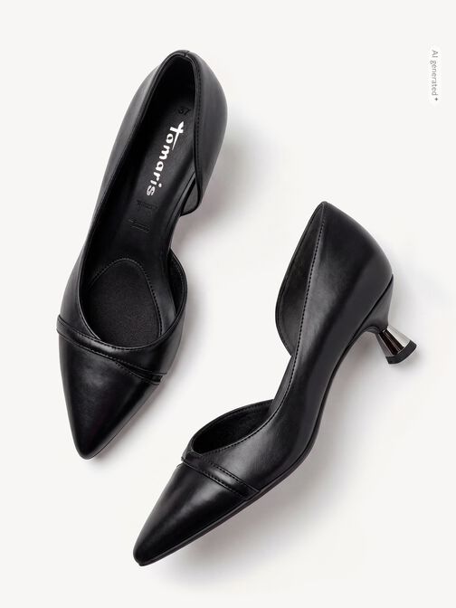Pumps, BLACK LEATHER, hi-res