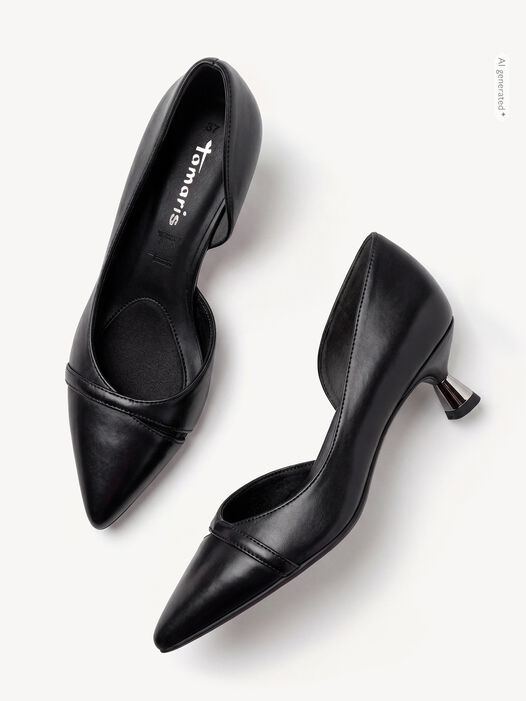 Pumps, BLACK LEATHER, hi-res