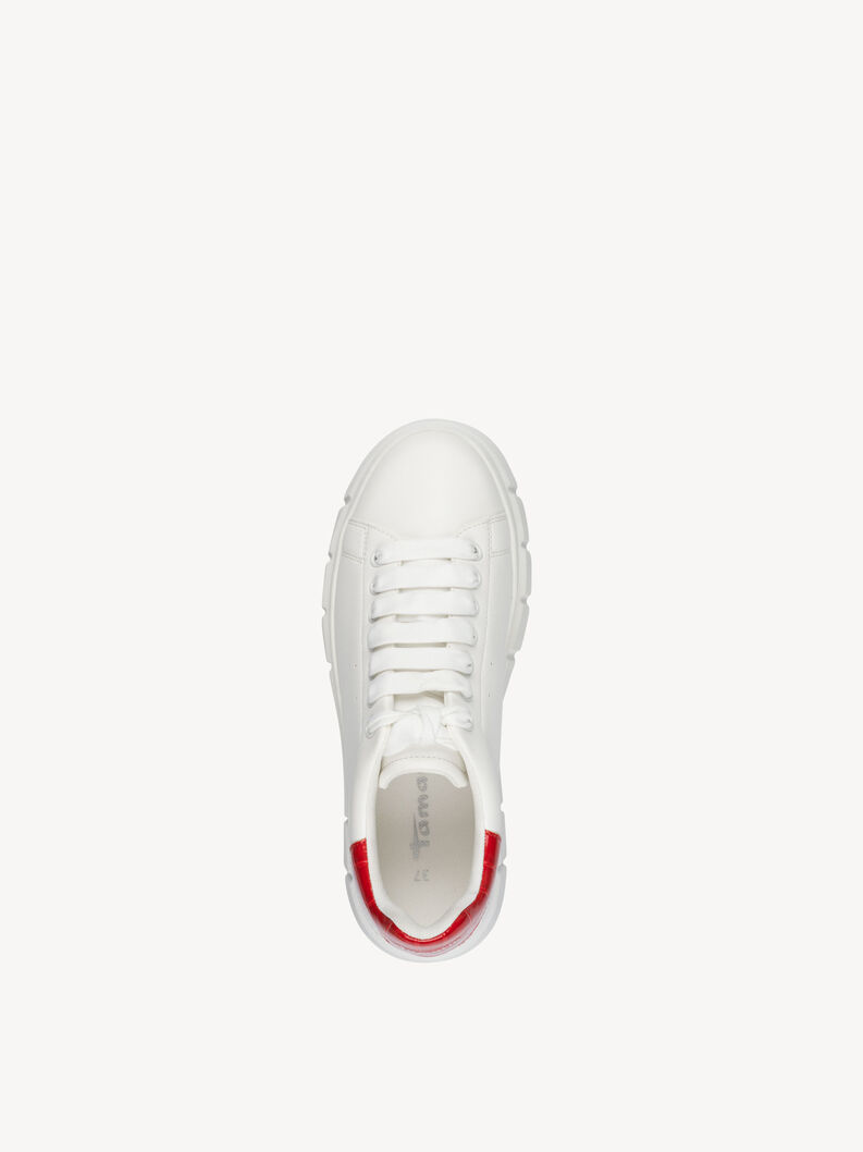 Sneaker - wit, WHITE/RED, hi-res