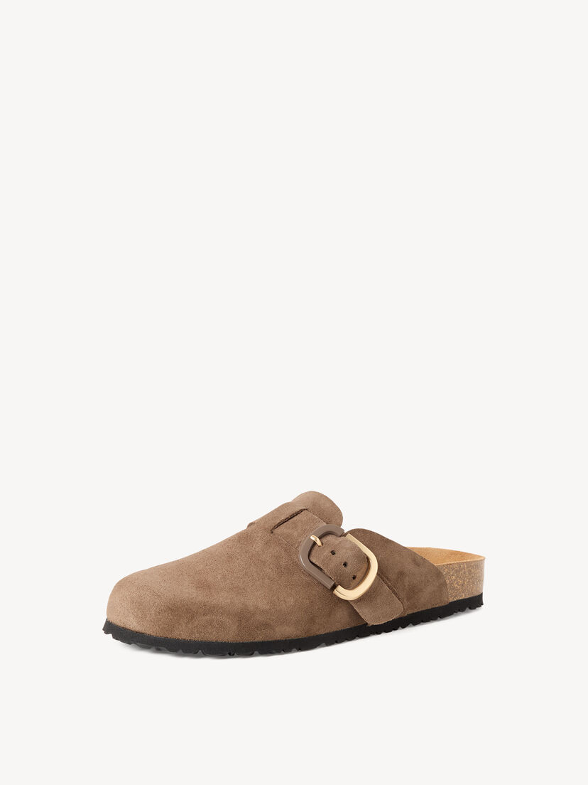 Leren Slipper - bruin, CHOCOLATE, hi-res