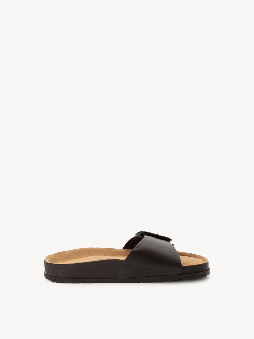 Leren Slipper - zwart, BLACK LEATHER, hi-res