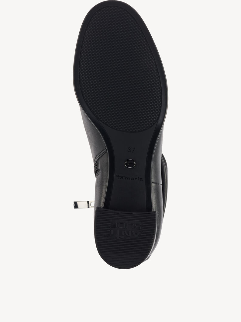 Lederstiefelette - schwarz, BLACK LEATHER, hi-res