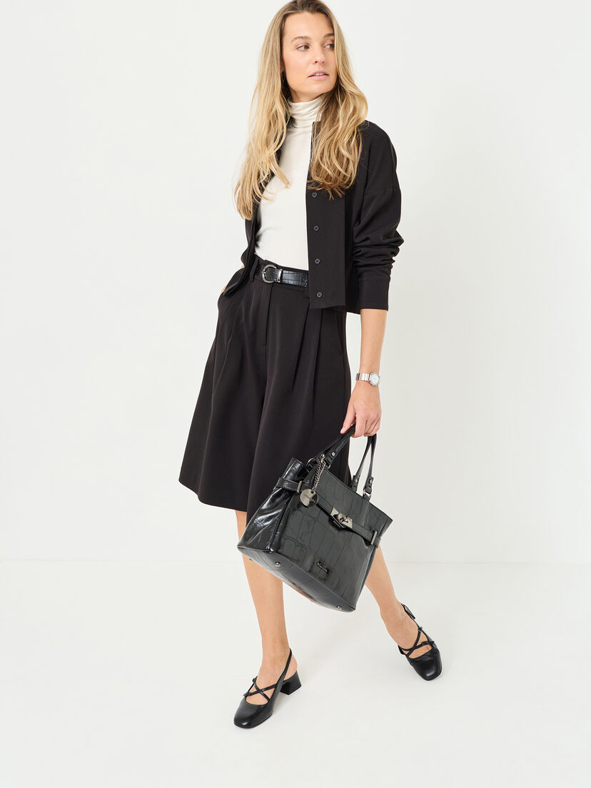 Leren Slingpumps - zwart, BLACK LEATHER, hi-res