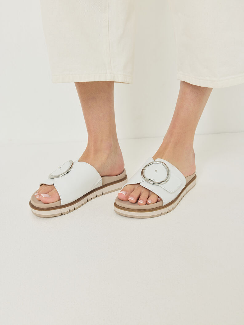 Mule, WHITE NAPPA, hi-res