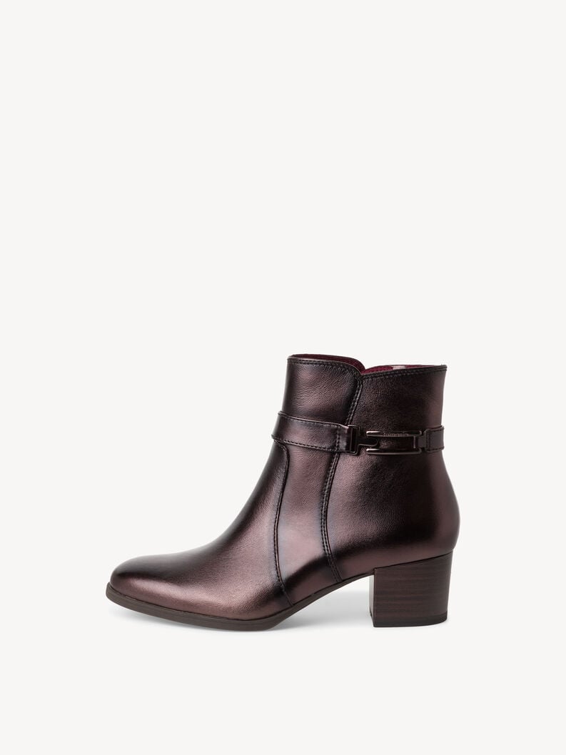 Leather Bootie - brown, MOCCA METALL., hi-res