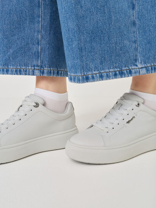 Sneaker, WHITE LEATHER, hi-res