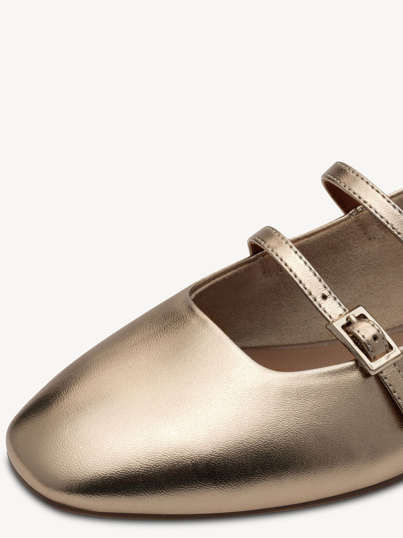 Leren Ballerina - metallic, BRONCE, hi-res