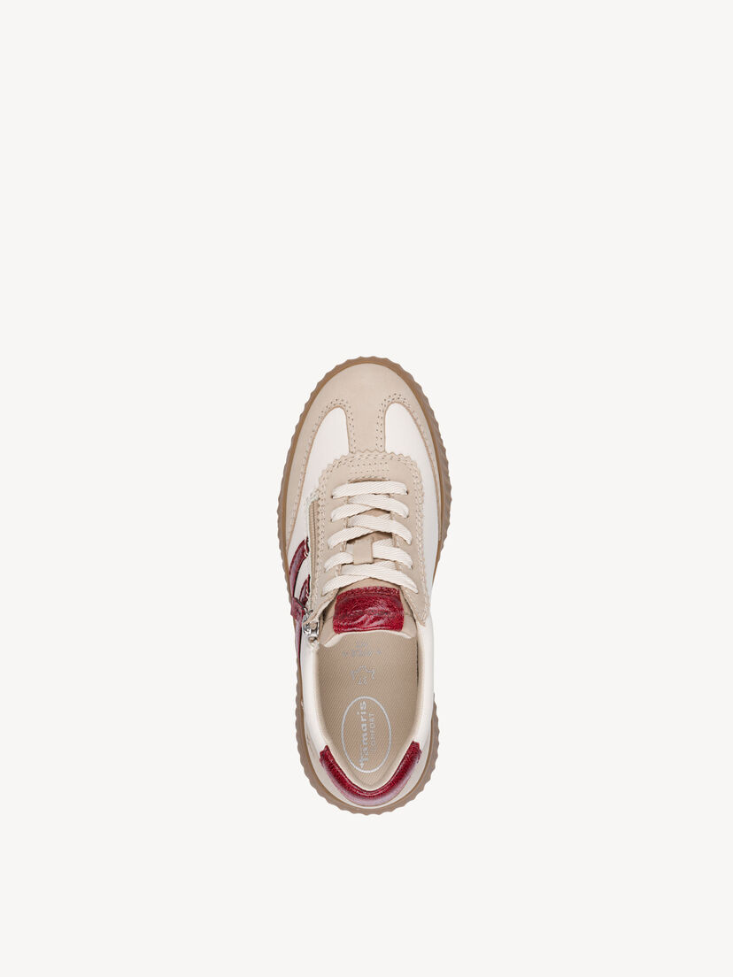 Sneaker - beige, BEIGE/RED, hi-res