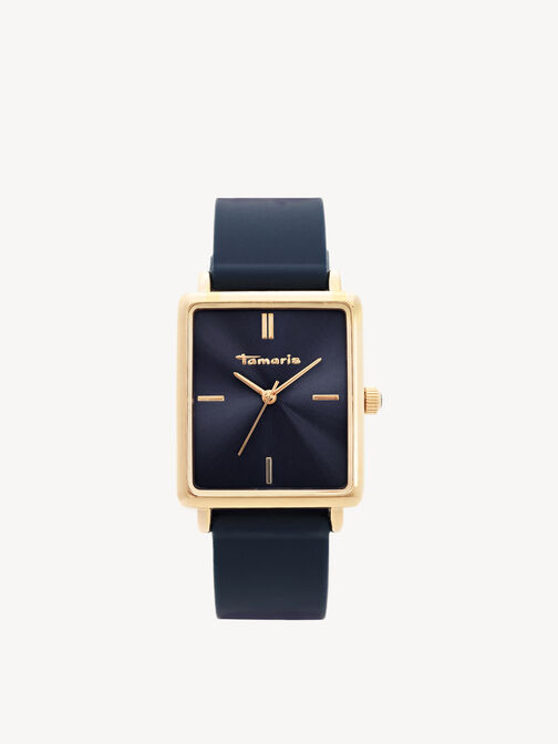 Uhr, gold-sunray blue, hi-res