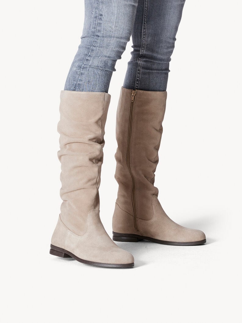 Leather Boots - beige, TAUPE, hi-res