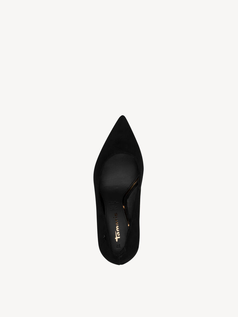 Leather Pumps - black, BLACK SUEDE, hi-res