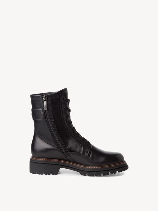 Bootie, BLACK LEATHER, hi-res