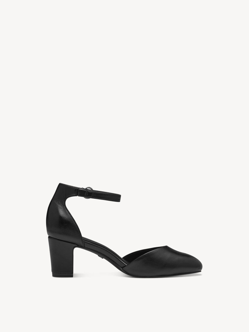 Leren Pumps - zwart, BLACK LEATHER, hi-res