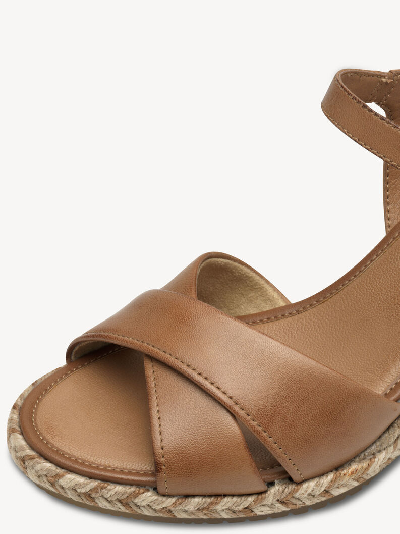 Heeled sandal, COGNAC, hi-res