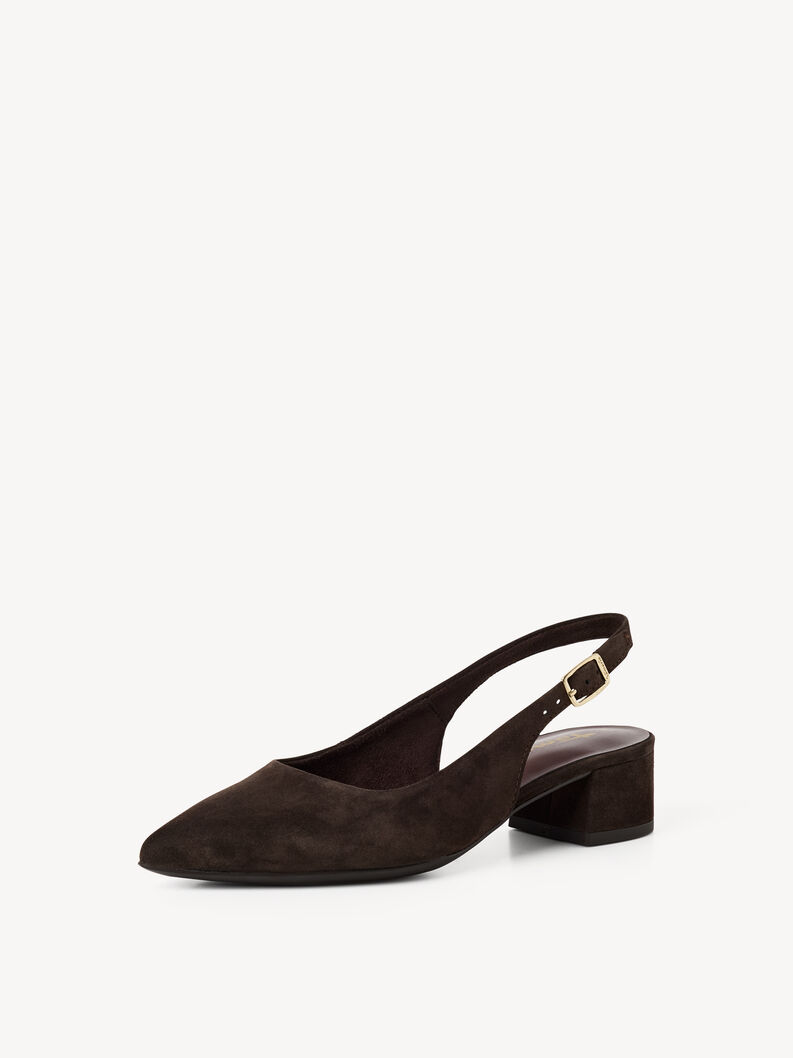 Lederslingpumps - braun, MOCCA, hi-res