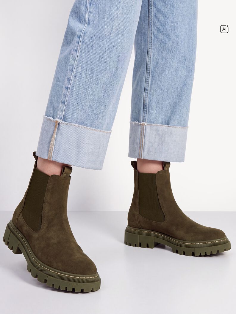 Obuv Chelsea, OLIVE, hi-res