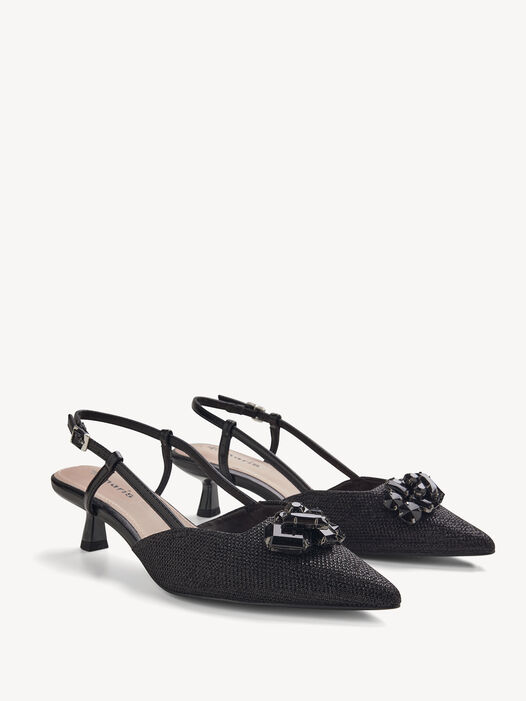 Slingpumps, BLACK GLAM, hi-res