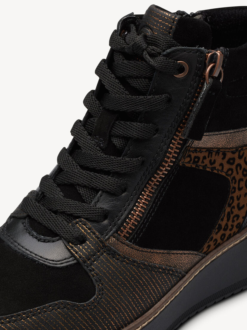 Leren Enkellaarsje - zwart, BLACK COMB, hi-res