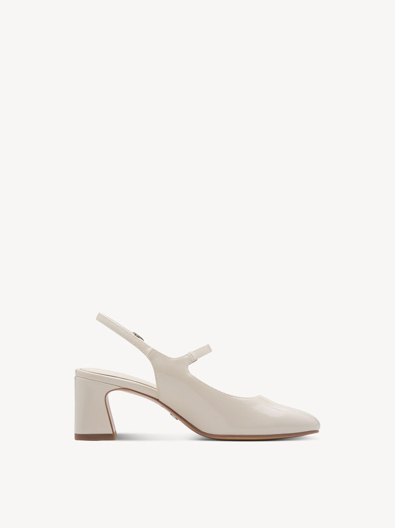 Sling pumps - beige, IVORY PATENT, hi-res