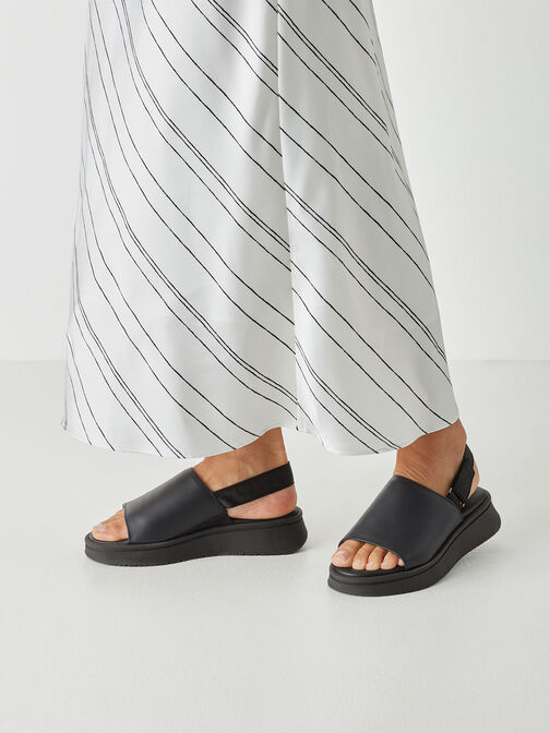 Heeled sandal, BLACK LEATHER, hi-res