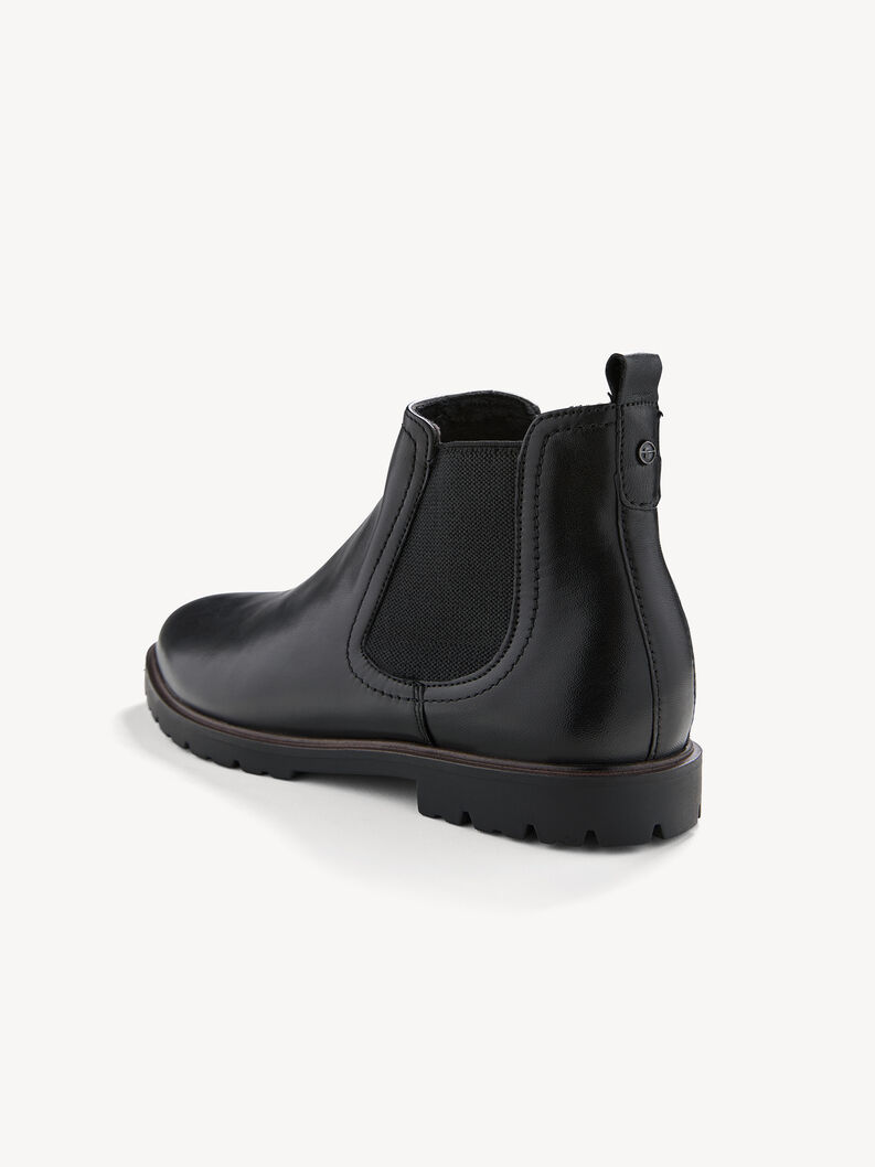 Bottine Chelsea en cuir - noir, BLACK LEATHER, hi-res