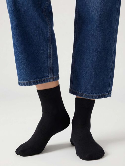 Socks 2-pack, black/black, hi-res