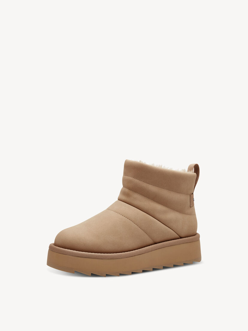 Enkellaarsje - beige warme voering, SAND, hi-res