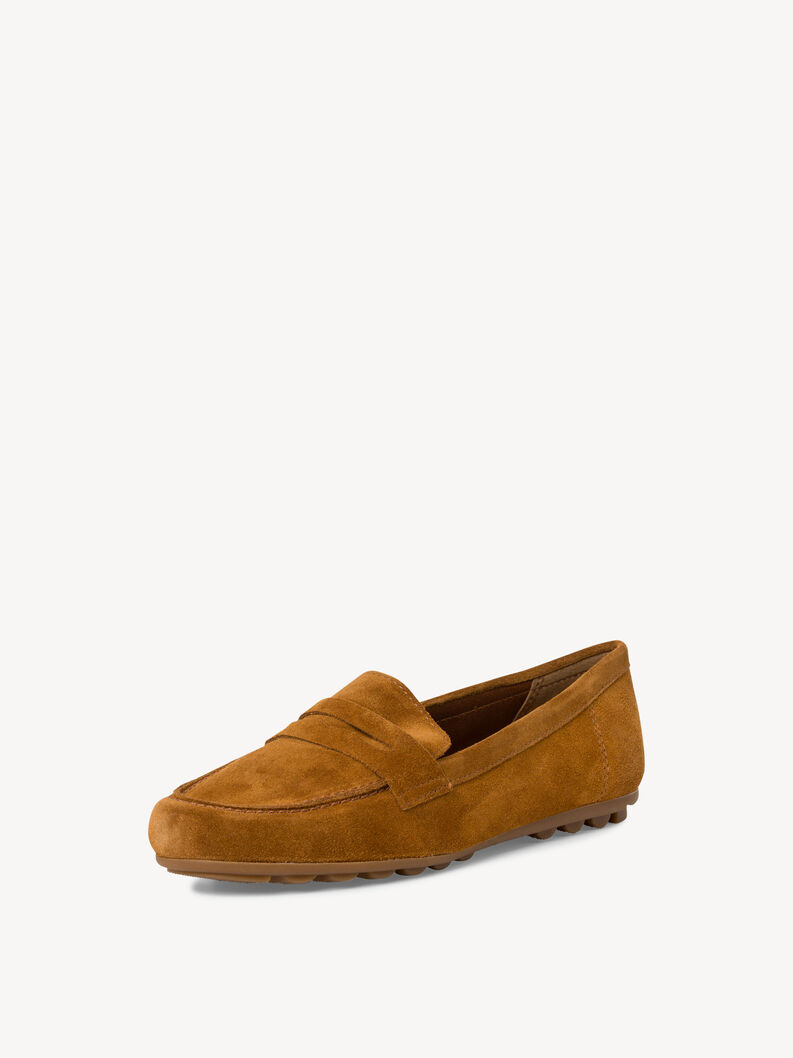 Mocassin en cuir - marron, COGNAC, hi-res