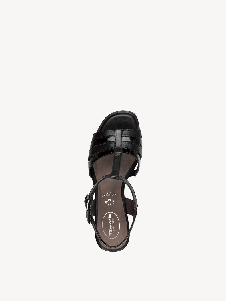 Heeled sandal - black, BLACK COMB, hi-res