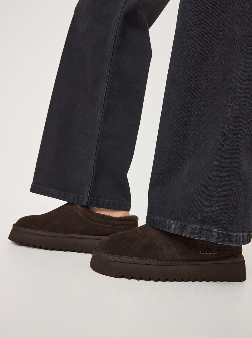 Leren Slipper - bruin, 304, hi-res