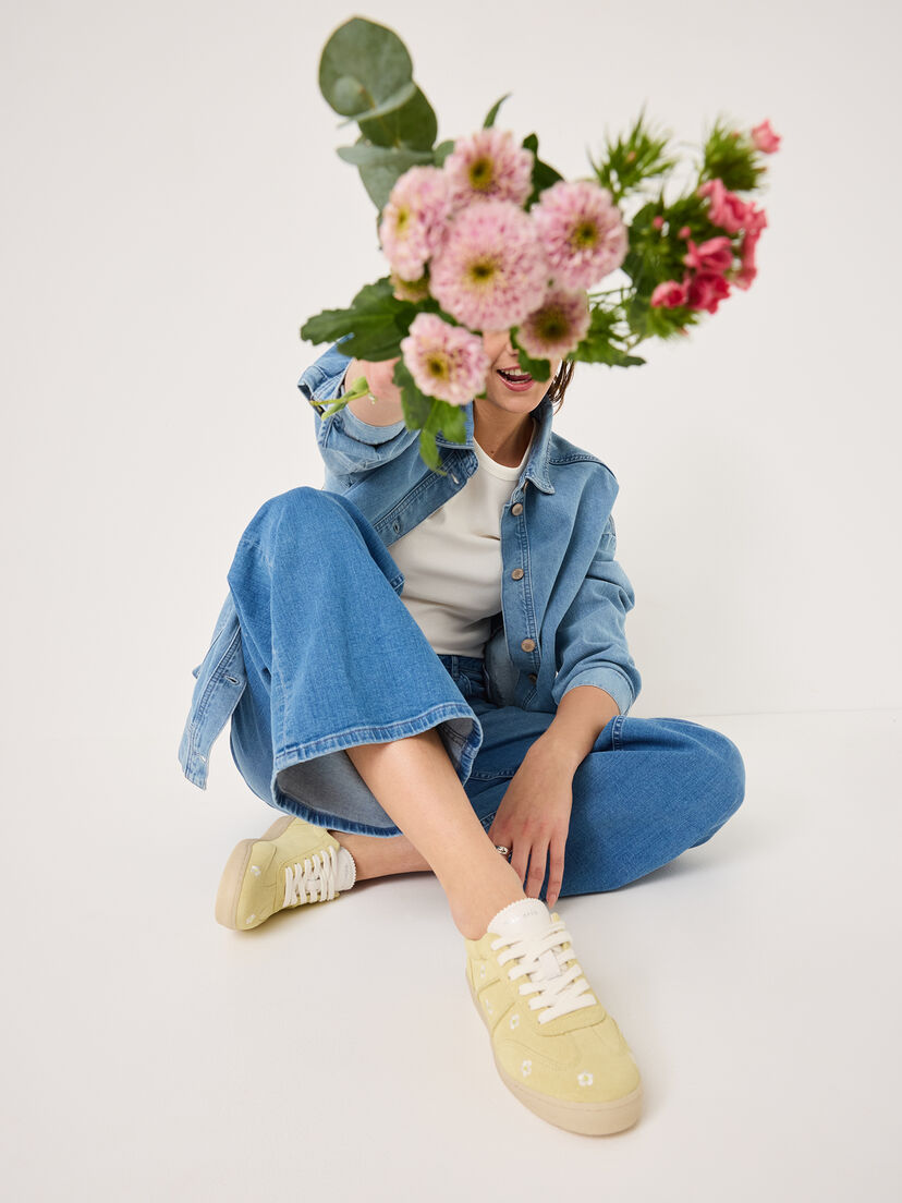 Leren Sneaker - geel, SOFT LEMON, hi-res