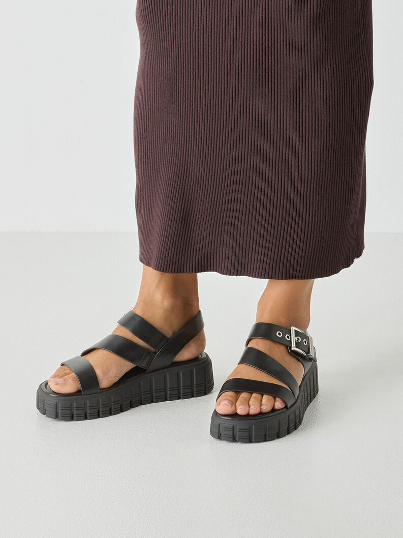 Sandalette - schwarz, BLACK, hi-res