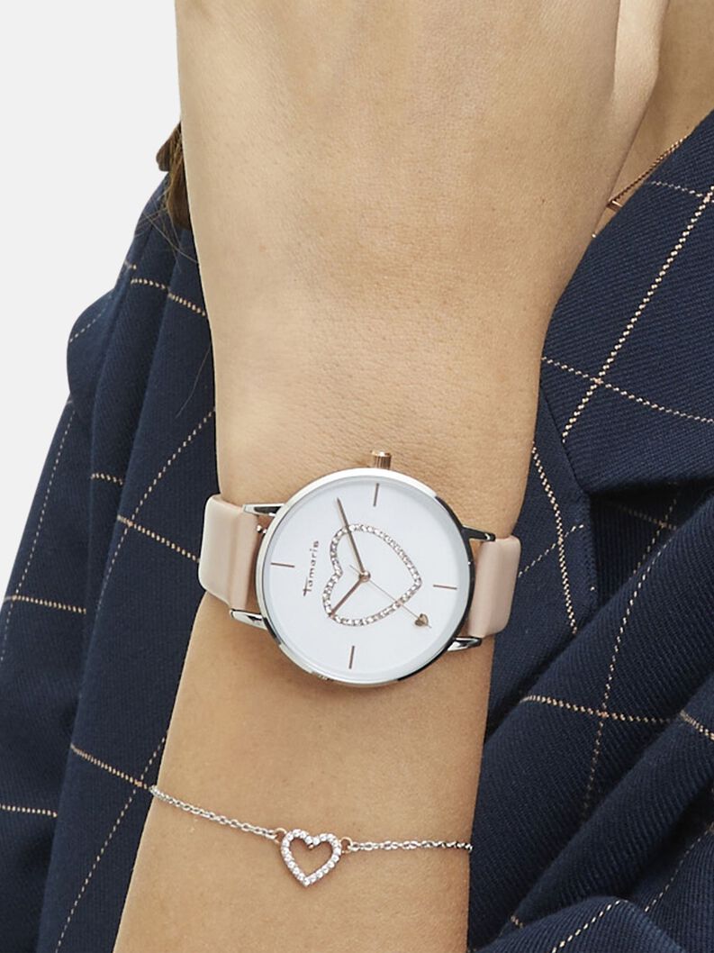 Set Uhr und Armband - rosegold, nude, hi-res
