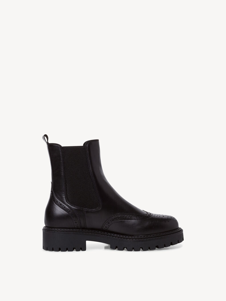 Leder Chelsea Boot - schwarz, BLACK, hi-res