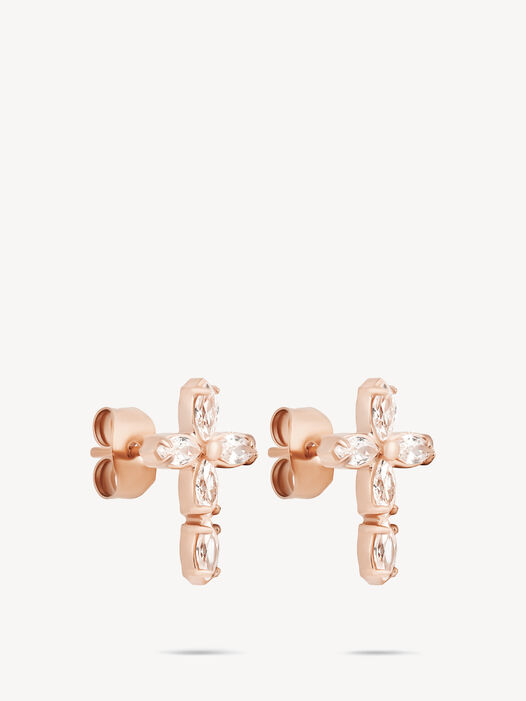 Oorringen, ros&eacute;gold, hi-res