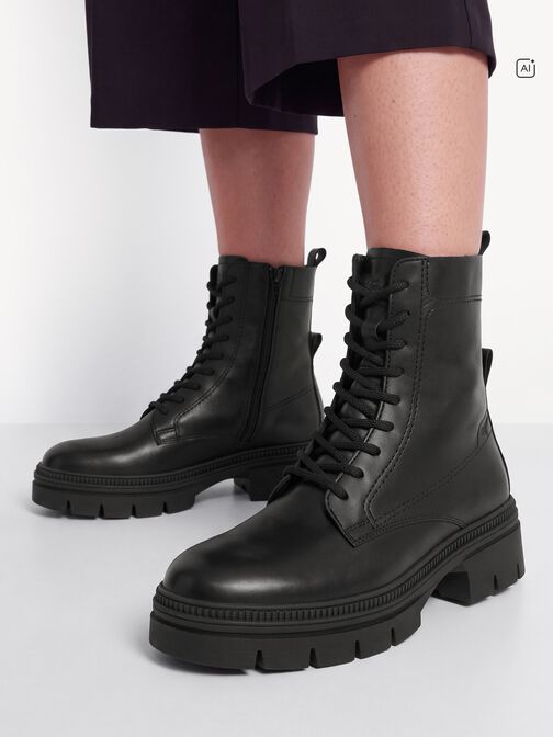Bottine, BLACK LEATHER, hi-res