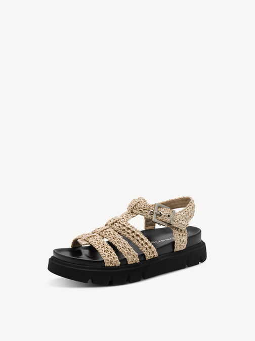 Sandale &agrave; talon, beige, hi-res