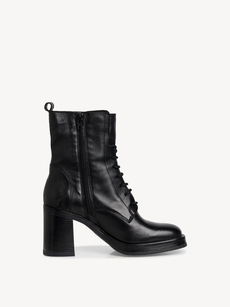 Leather Bootie - black, BLACK, hi-res