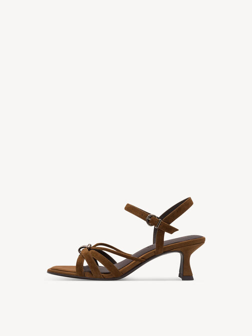 Heeled sandal, COGNAC, hi-res